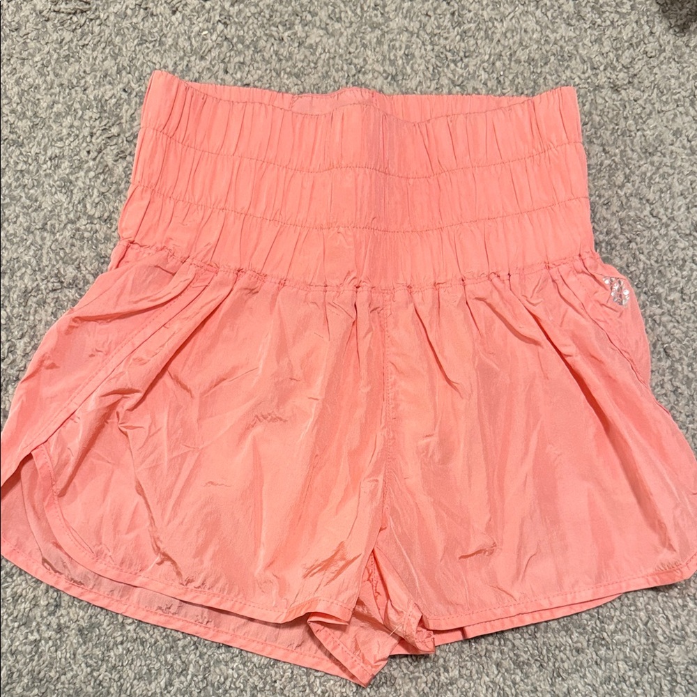 Free People High Waist Coral Women's Shorts